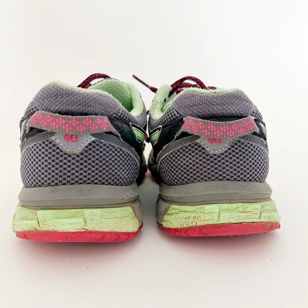 Asics Hiking Shoes Gel Sonoma Gray Pink Green Athletic Trail Running Shoes 8.5 - Picture 6 of 8